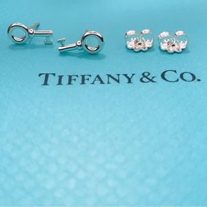 💙Authentic NEW Tiffany & Co Mini-key Earrings, Pair, Sterling Silver💙